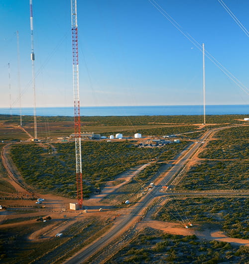 Road and high tower grid